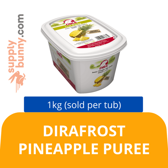 DIRAFROST PINEAPPLE PUREE 1KG (sold per tub) BidFood