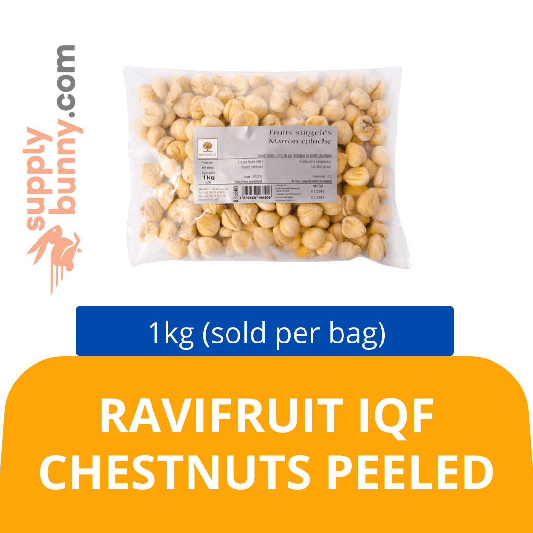 RAVIFRUIT IQF CHESTNUTS PEELED 1KG (sold per bag) BidFood
