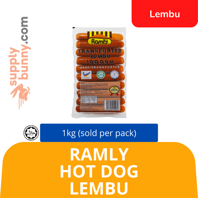 Ramly Hot Dog Lembu 1kg (sold per pack)