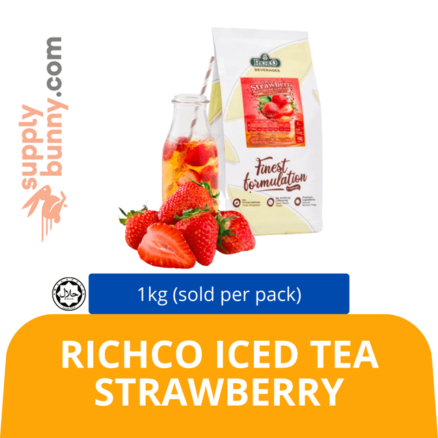RichCo Iced Tea Strawberry 1kg (sold per pack) RichCo