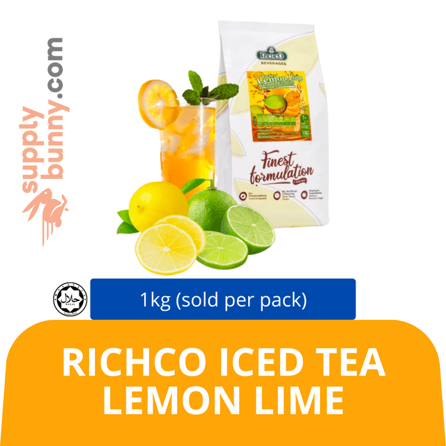 RichCo Iced Tea Lemon Lime 1kg (sold per pack) RichCo