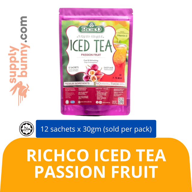 RichCo Iced Tea Passion Fruit (12 sach x 30gm) (sold per pack) RichCo