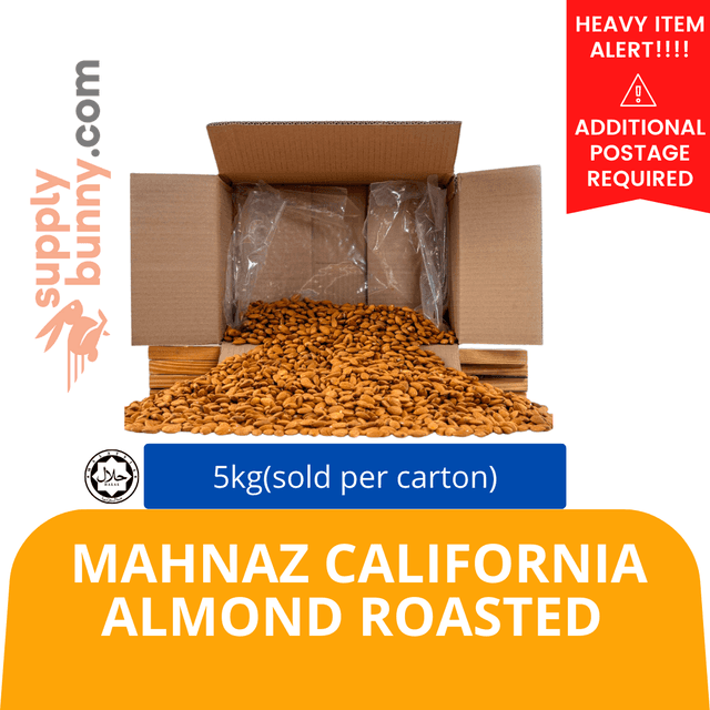 Mahnaz California Almond Roasted 5kg (sold per carton)