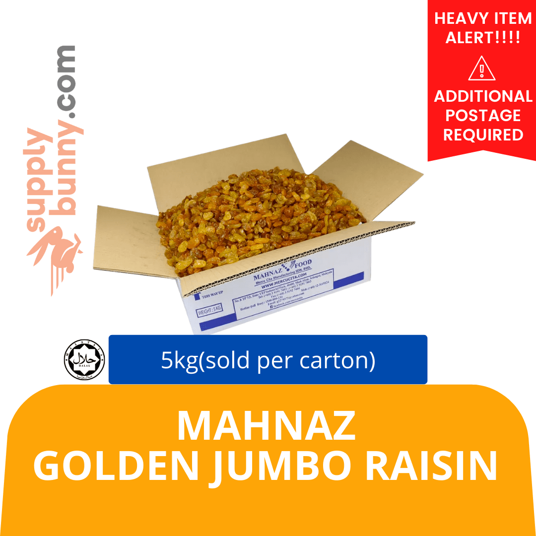 Mahnaz Golden Jumbo Raisin 5kg (sold per carton)