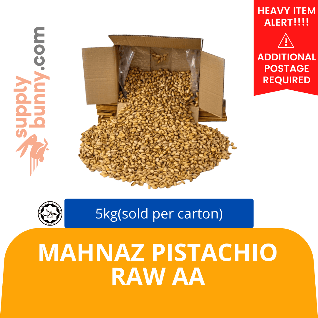 Mahnaz Pistachio Raw AA 5kg (sold per carton)