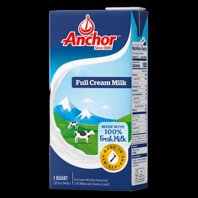 Anchor UHT Full Cream Milk 1L x12 (sold per carton)