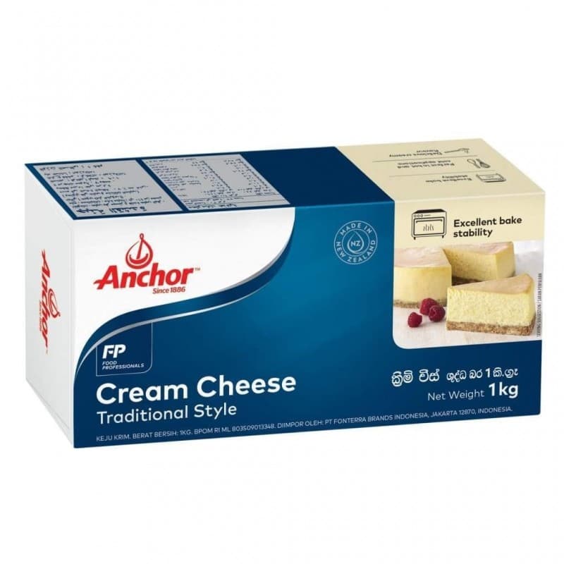 Anchor Cream Cheese 1kg x12 (Sold per carton)