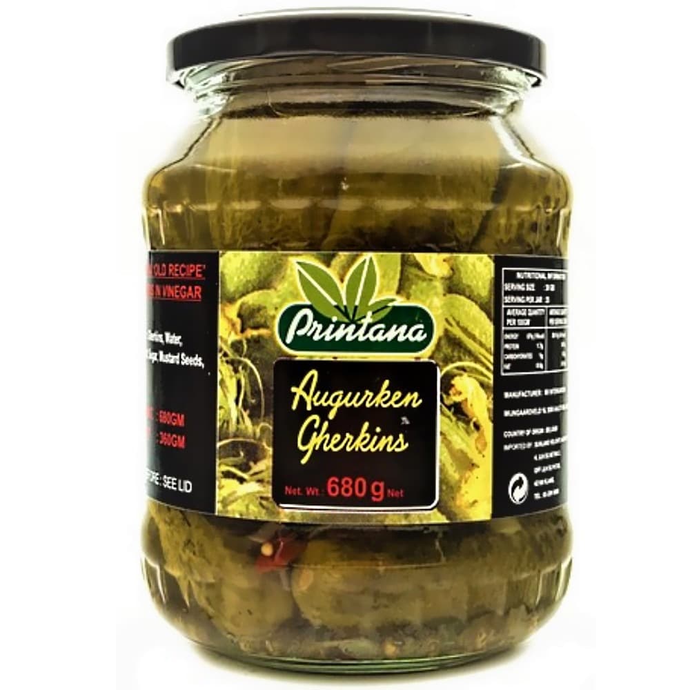 GHERKIN CUCUMBER Pickled 680g x12btl (Sold per Carton)