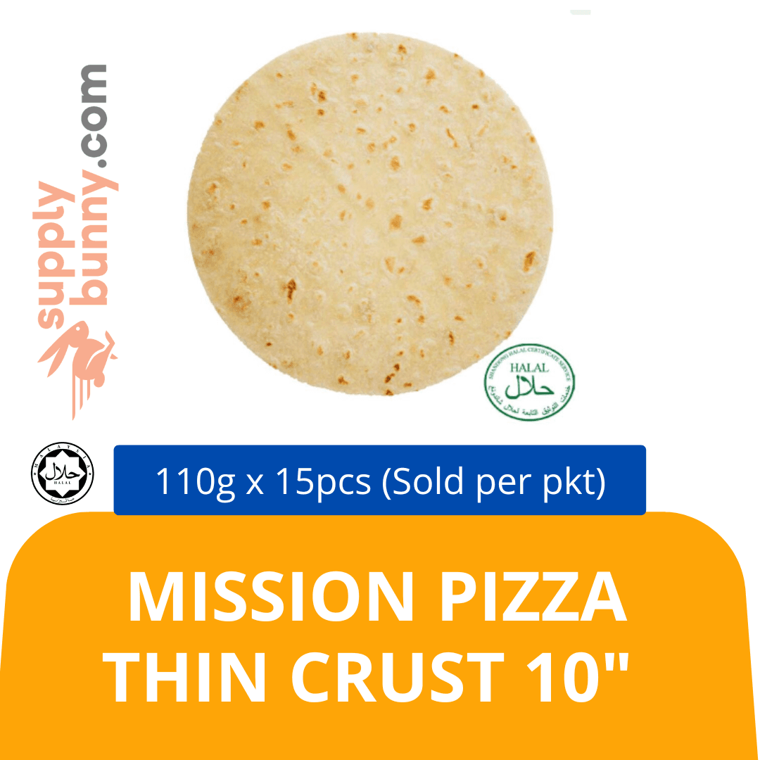 Mission Pizza Thin Crust 10" 110g x 15pcs/pkt (Sold per pkt)