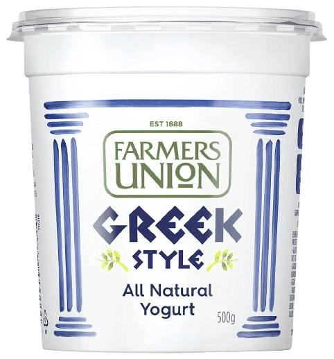 Farmers Union Greek Style Natural Yogurt 500g/tub (6 tubs per carton)