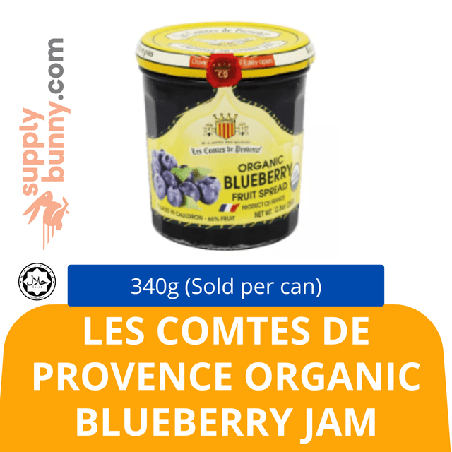 Les Comtes de Provence Organic Blueberry Jam 340g/can (Sold per can)