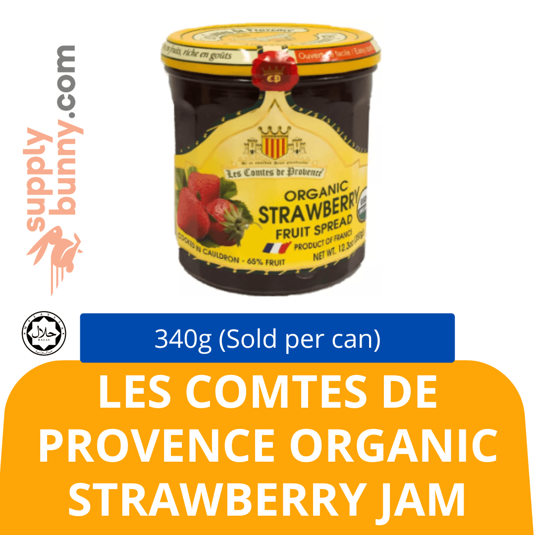 Les Comtes de Provence Organic Strawberry Jam 340g/can (Sold per can)