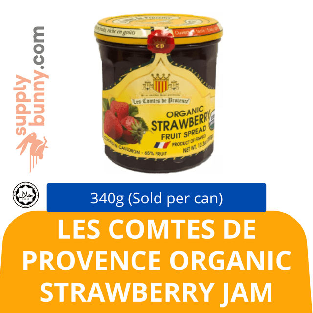 Les Comtes de Provence Organic Strawberry Jam 340g/can (Sold per can)