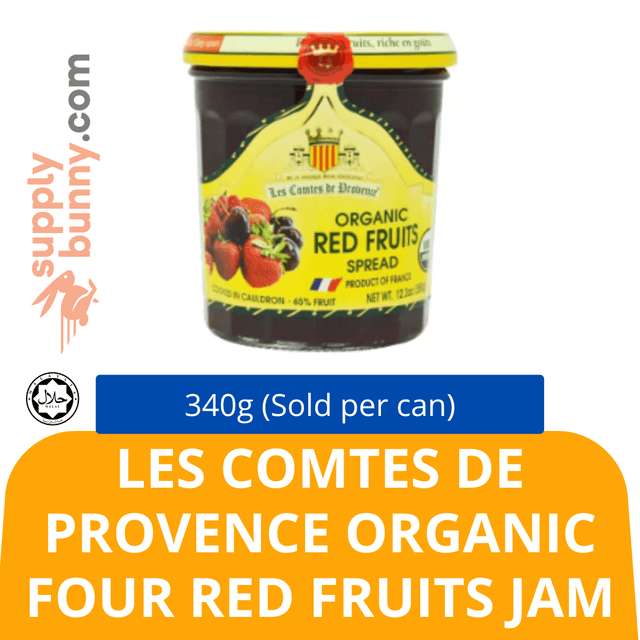 Les Comtes de Provence Organic Four Red Fruits Jam 340g/can (Sold per can)