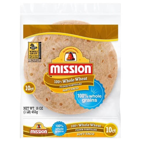 Mission Whole Wheat Tortilla 10" 774g x12pcs/pk (sold per pack)