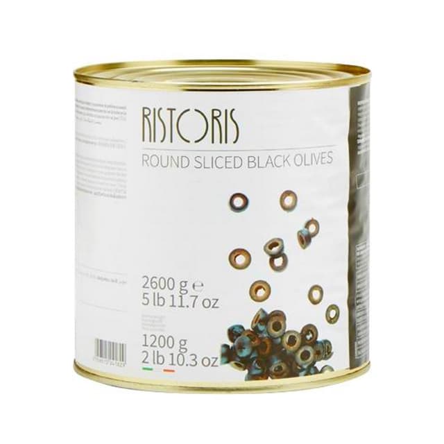 Ristoris Round Sliced Black Olives 2.6kg/tin