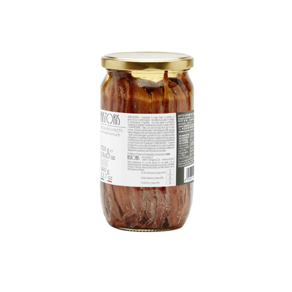 Ristoris Anchovies Fillet in Glass (Sunflower Oil) 700g/bottle