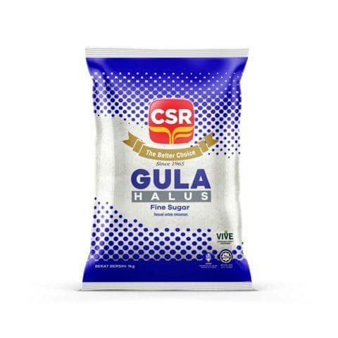 CSR Gula Halus Fine Sugar 1kg x 12pk/ctn (sold per carton)