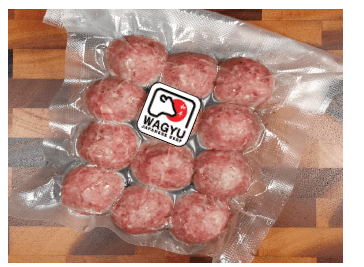 Wagyu Meatball (Seasoned) 12pcs x 25gm A5 WAGYU (sold per pack)