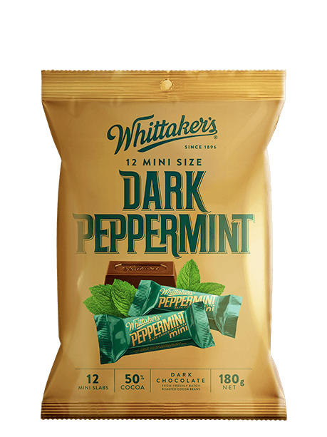 WHITTAKER'S Share Bags Dark Peppermint 180gm/pack (12 packs per carton) - GBA P.Code: WTK20006