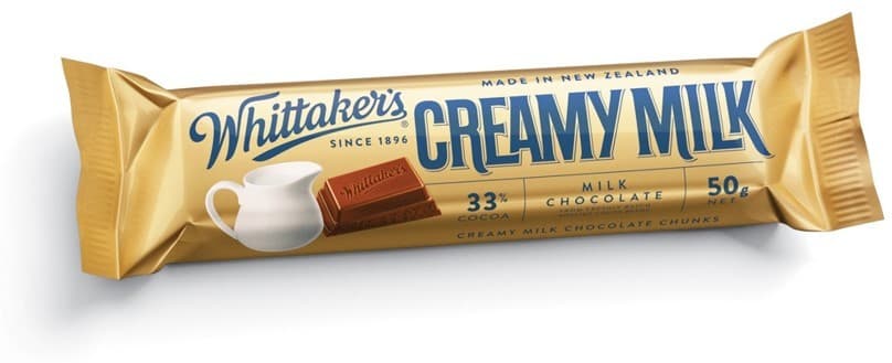WHITTAKER'S Chunks Creamy Milk 50gm/pack (36 packs per carton) - GBA P.Code: WTK40003