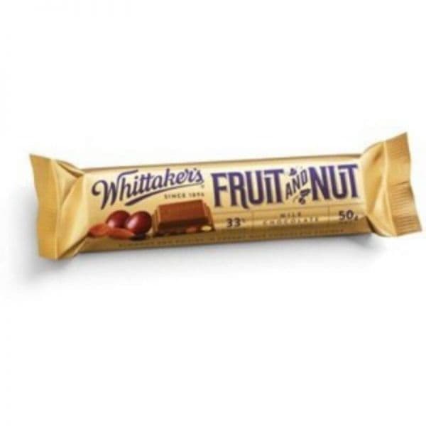 WHITTAKER'S Chunks Fruit & Nut 50gm/pack (36 packs per carton) - GBA P.Code: WTK40007