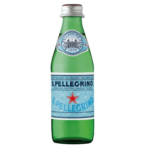 San Pellegrino Sparkling Natural Mineral Water GLASS (Crown Cap) 500ml/bottle (24 bottles per carton)