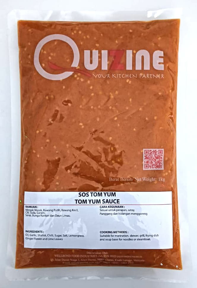 Quizine Tom Yum Paste (Thai Series) 1kg/pack (sold per pack)