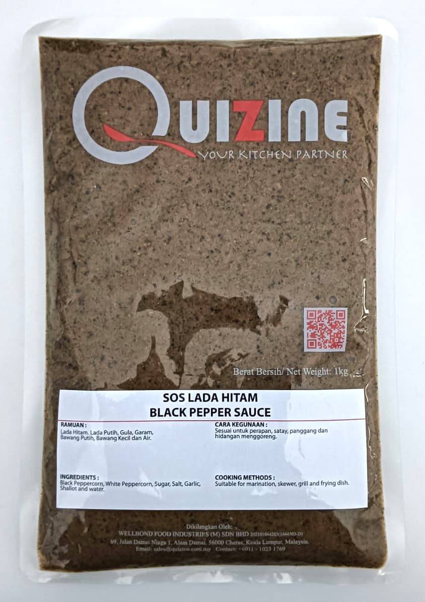 Quizine Oriental Black Pepper Sauce (Asian Series) 1kg/pack (sold per pack)
