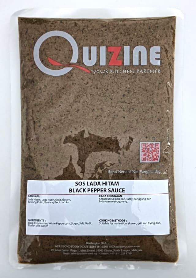 Quizine Oriental Black Pepper Sauce (Asian Series) 1kg/pack (sold per pack)