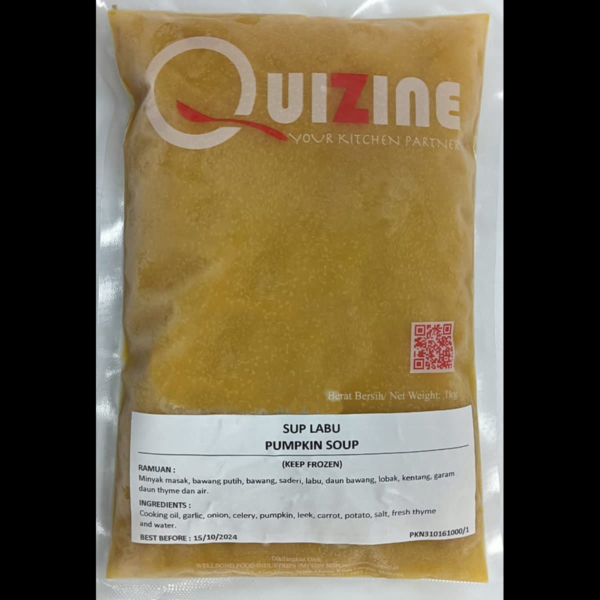 Quizine Pumpkin Soup (Western Series) 1kg/pack (sold per pack)
