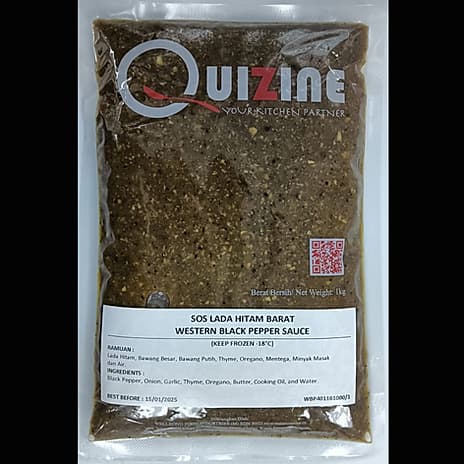 Quizine Western Black Pepper Sauce (Western Series) 1kg/pack (sold per pack)