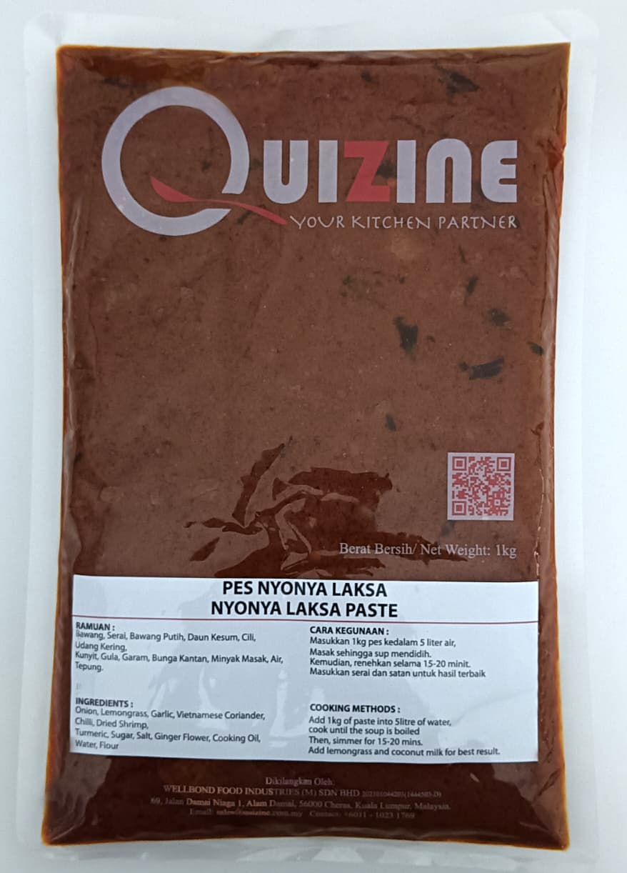 Quizine Nyonya Laksa Paste (Asian Series) 1kg/pack (sold per pack)