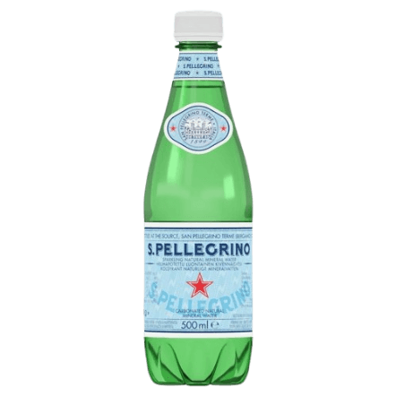 San Pellegrino Sparkling Natural Mineral Water PLASTIC 500ml/bottle (24 bottles per carton)