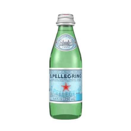 San Pellegrino Sparkling Natural Mineral Water GLASS (Stelvin Cap) 250ml/bottle (24 bottles per carton)