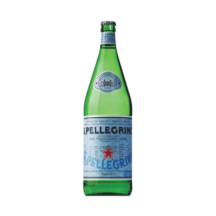 San Pellegrino Sparkling Natural Mineral Water GLASS (Crown Cap) 1L/bottle (12 bottles per carton)