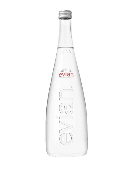 Evian Mineral Water 750ml GLASS (12 bottles per carton)