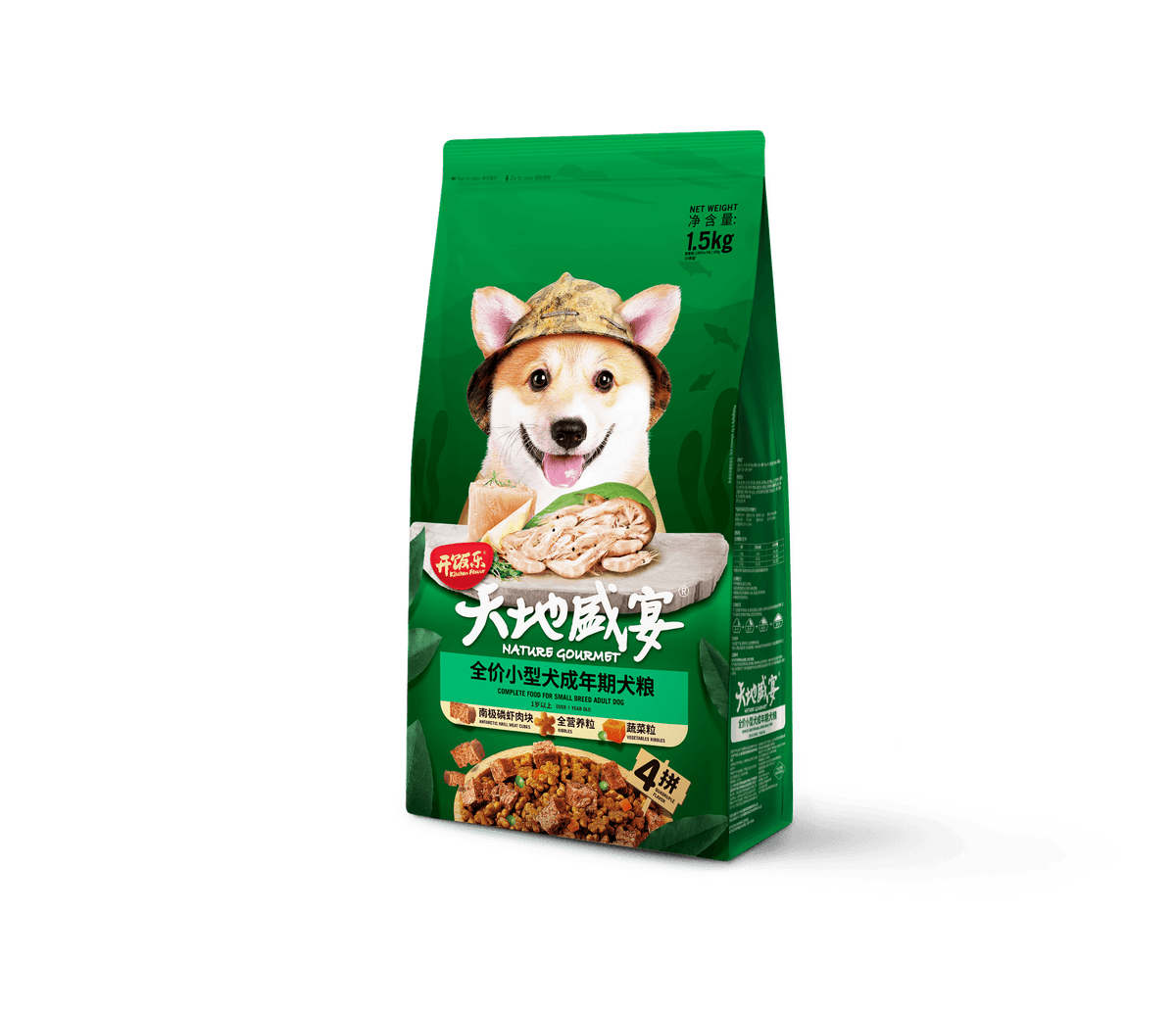 Kitchen Flavor Small Breed - Adult (Antarctic Krill) Dog Dry Food 1.5kg (sold per pack)