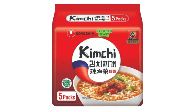 NONG SHIM Kimchi Ramyun 120gm/pack (40 packs per carton) MADE IN KOREA - GBA P.Code: NS51001