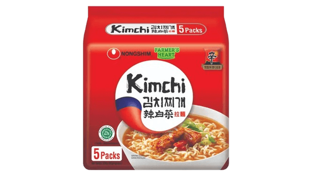 NONG SHIM Kimchi Ramyun 120gm/pack (40 packs per carton) MADE IN KOREA - GBA P.Code: NS51001