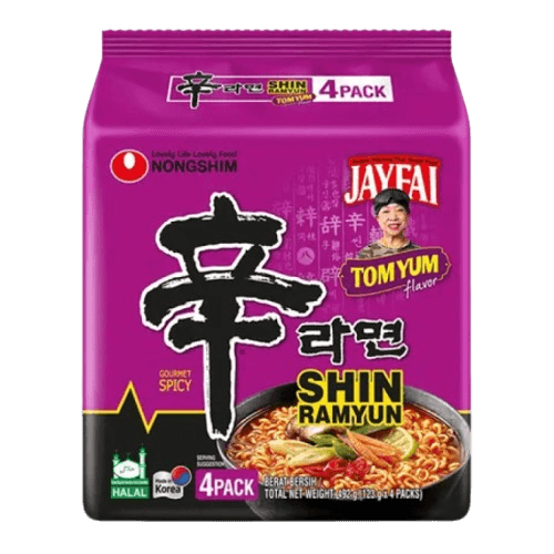 NONG SHIM Tom Yum Ramyun 123gm/pack (32 packs per carton) MADE IN KOREA - GBA P.Code: NS11017