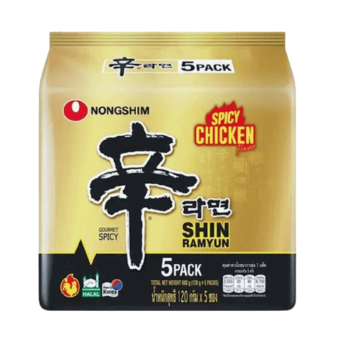 NONG SHIM Shin Spicy Chicken Ramyun 120gm/pack (40 packs per carton) MADE IN KOREA - GBA P.Code: NS11014