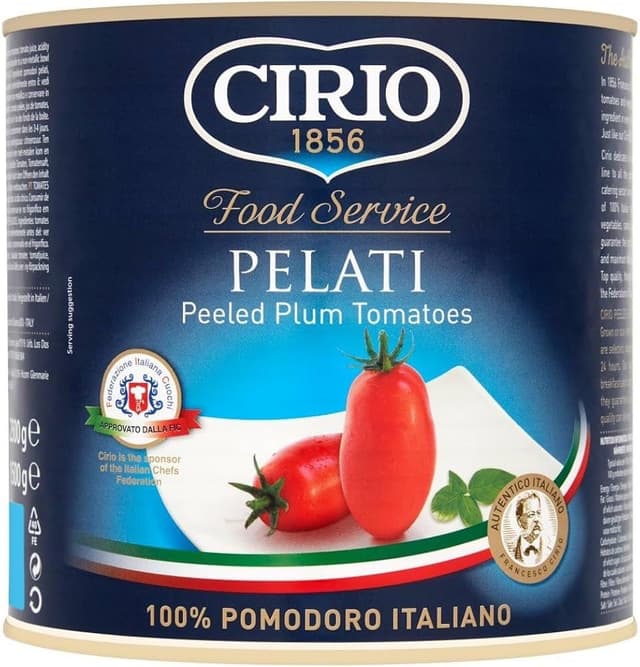 CIRIO Peeled Tomatoes 2.5kg (6 tins per tub)