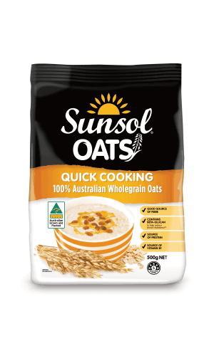 Sunsol Oats - Quick Cook Oats 500g/pack (4 packs per carton)