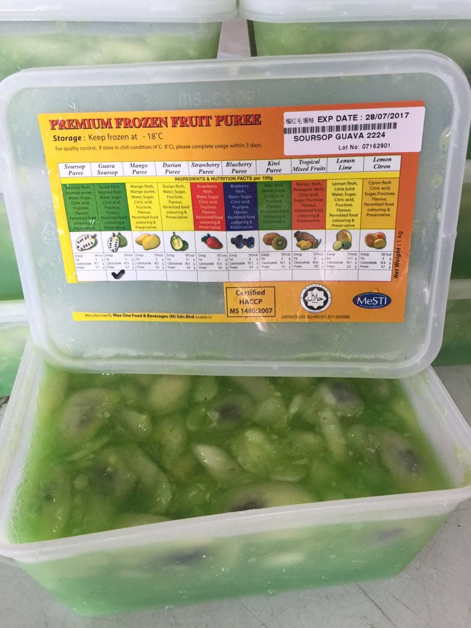 Fruit Puree - Soursop de Guava 1kg/box