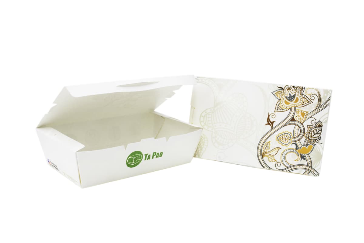 Single Compartment Lunch Box 160x90x50 - Batik (300 boxes per carton)