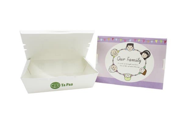 Single Compartment Paper Lunch Box With Family Design 160x110x45 (300 boxes per carton)
