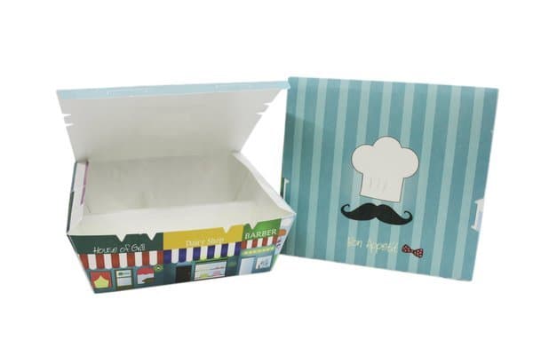 Triple Compartment Lunch Box With Gentlemen Design 150x140x63 (200 boxes per carton)