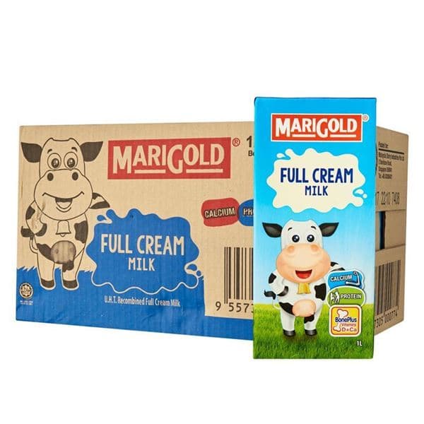 Marigold Full Cream UHT Milk 1L/pack (12 packs per carton)