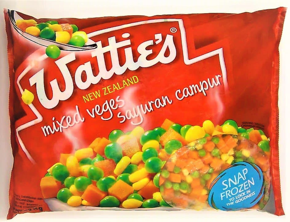 Wattie's Mixed Vegetable 2kg/packet (6 packets per carton)